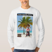 mans長い袖ティー。ハッピーバースデーマテイ!ラコ tシャツ (正面)
