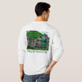 mans長い袖ティー。幸せな聖パトリックの日。 tシャツ (裏面フル)