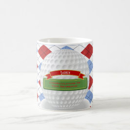 Mans パーソナライズされた GOLF、ゴルファーをテーマにしたPar-TEE コーヒーマグカップ
