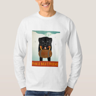 Mans 最高の Friend - Long sleed T - Stephen Huneck Tシャツ