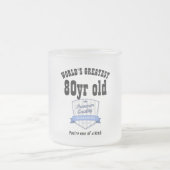 Mans 80誕生日ギフト世界最高カスタマイズ フロストグラスマグカップ (中央)