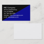 Man's All Purpose Business Card Black & Navy Blue 名刺 (正面/裏面)