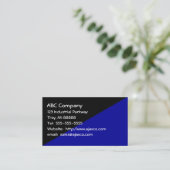 Man's All Purpose Business Card Black & Navy Blue 名刺 (スタンド正面)