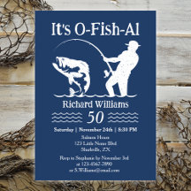 Man's It's O-fish-al Fisherman 50th Birthday Party