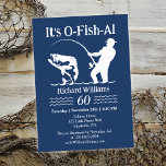Man's It's O-fish-al Fisherman 60th Birthday Party 招待状<br><div class="desc">この魚釣りをテーマにしたユニーク招待状でおもしろいをリール！60歳祝の誕生日をスタイルで迎える「It's O-fish-al」魚釣りをテーマにした招待状。釣り人のはっきりした大きなキャッチを引っ掛けるグラフィックを備え、このデザインはアウトドア愛好家や湖の愛好家に最適である。パーティー詳細は下のセリフフォントにエレガントに表示され、任意の大事な行事に対しカスタマイズて簡単する。背中には「ライフ素晴らしは60で良い」という心のこもったメッセージと同じグラフィックと情報のための追加の宇宙が表示さパーソナライズされたれる。今日はフックが忘れられない大きな日を作る！感謝していご利益にこもしのデザインは買お好き救済に多くの製品を行わない。紙救、時間とお金！デジタルダウンロードを注文。</div>