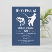Man's It's O-fish-al Fisherman 60th Birthday Party 招待状 (スタンド正面)