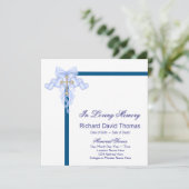 Mans Navy Blueモーニングカード 招待状 (スタンド正面)