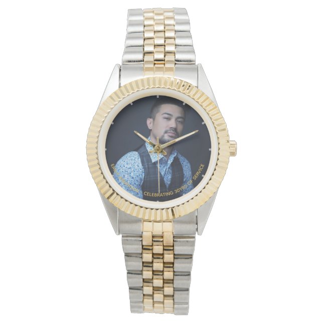 Mans PHOTO WATCH RETIREMENT – 記念名称 腕時計 (正面)