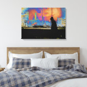 Mans Resilience Disaster Survivalヴィンテージ写真 キャンバスプリント (インサイチュ (寝室))