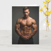 Manscape Greetings Card カード (黄色い花)