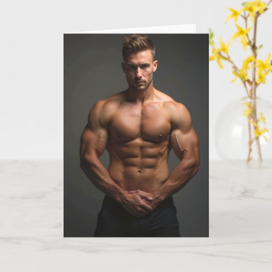 Manscape Greetings Card カード (黄色い花)