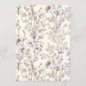 Mansion Venue Old Money Aesthetic Burgund Wedding 招待状 (裏面)