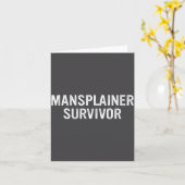 Mansplainer Survivor Funny Simple Design  カード (黄色い花)