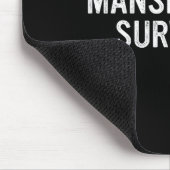 Mansplainer Survivor Funny Simple Design  マウスパッド (コーナー)