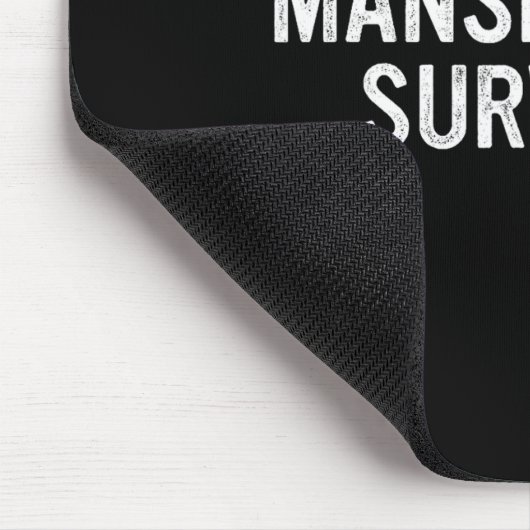 Mansplainer Survivor Funny Simple Design  マウスパッド (コーナー)