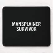 Mansplainer Survivor Funny Simple Design  マウスパッド (正面)