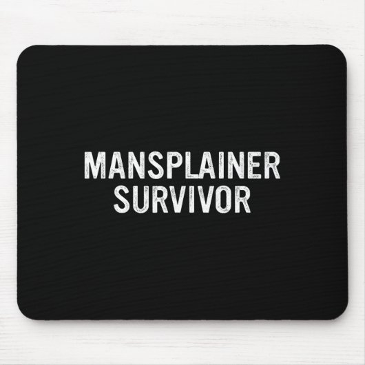 Mansplainer Survivor Funny Simple Design  マウスパッド (正面)