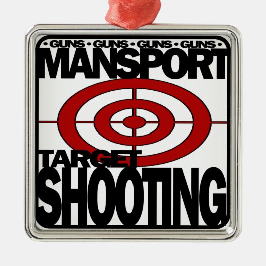 MANSPORTはターゲット射撃、発砲のオーナメントを撃ちます メタルオーナメント (正面)