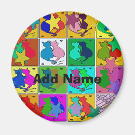 Mant Cats Paオランダhex Sign, add name マグネット