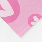 Manta com Padrões Fofos de Corações Rosa フリースブランケット (角)