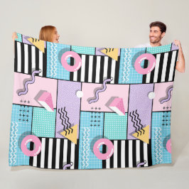 Manta de forro polar Memphis Party フリースブランケット