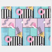 Manta de forro polar Memphis Party フリースブランケット (正面(横))