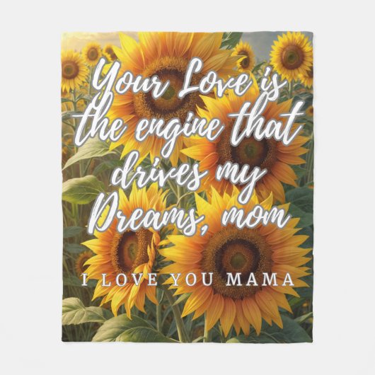 Manta de Girasoles para Mamá フリースブランケット (正面)