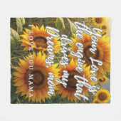 Manta de Girasoles para Mamá フリースブランケット (正面(横))
