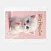 Manta para bebé con diseño de gatito tierno  フリースブランケット (正面(横))