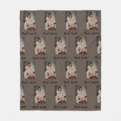 Manta personalizada de mama con hijos フリースブランケット (正面)