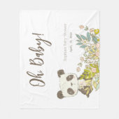 Manta polar Baby Shower Panda フリースブランケット (正面)