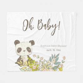 Manta polar Baby Shower Panda フリースブランケット