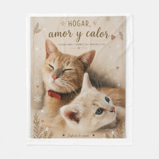 Manta Polar de Gatos Tiernos Diseño Acogedor de  フリースブランケット