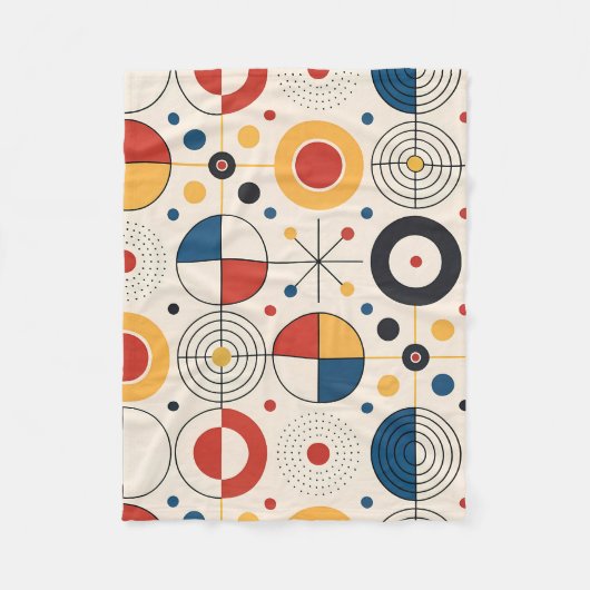Manta polar diseño geométrico フリースブランケット (正面)