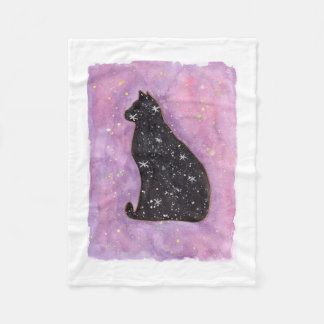 Manta Polar Gato de Estrellas フリースブランケット