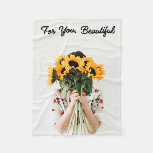 Manta polar Girasoles フリースブランケット (正面)