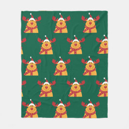 Manta Polar "Reno Nariz Roja" フリースブランケット