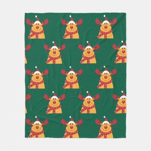 Manta Polar "Reno Nariz Roja" フリースブランケット (正面)