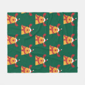 Manta Polar "Reno Nariz Roja" フリースブランケット (正面(横))