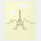Manta Polar Torre Eiffel  フリースブランケット (正面)