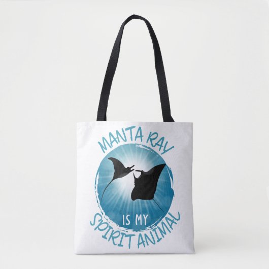 Manta Ray Is My Spirit Animal トートバッグ (正面)