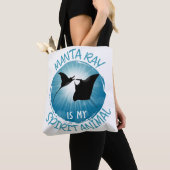 Manta Ray Is My Spirit Animal トートバッグ (クローズアップ)