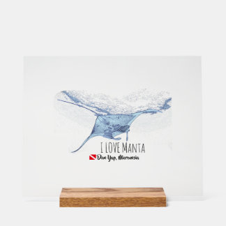Manta Ray Silhouette アクリルサイン