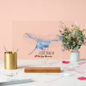 Manta Ray Silhouette アクリルサイン (ウェディング)