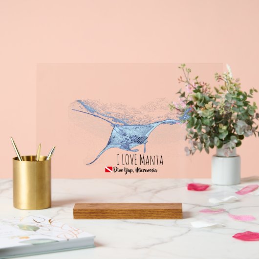 Manta Ray Silhouette アクリルサイン (ウェディング)