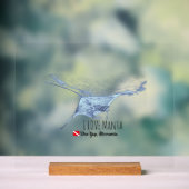 Manta Ray Silhouette アクリルサイン (ニュートラル)
