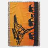 manta sabana africana, African savanna blanket スローブランケット (正面縦)