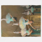 Manta Sherpa Bailarinas esperando para actuar フリースブランケット (正面(横))