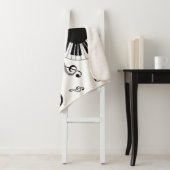 Manta sherpa con piano y notas musicales シェルパブランケット (インサイチュ)