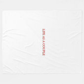 "Manta Vida En Pareja Amor Romántico Hogar フリースブランケット (正面(横))